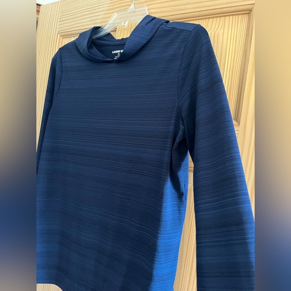 Lands End Navy Blue Lightweight Hoodie Size XL - Picture 2 of 8